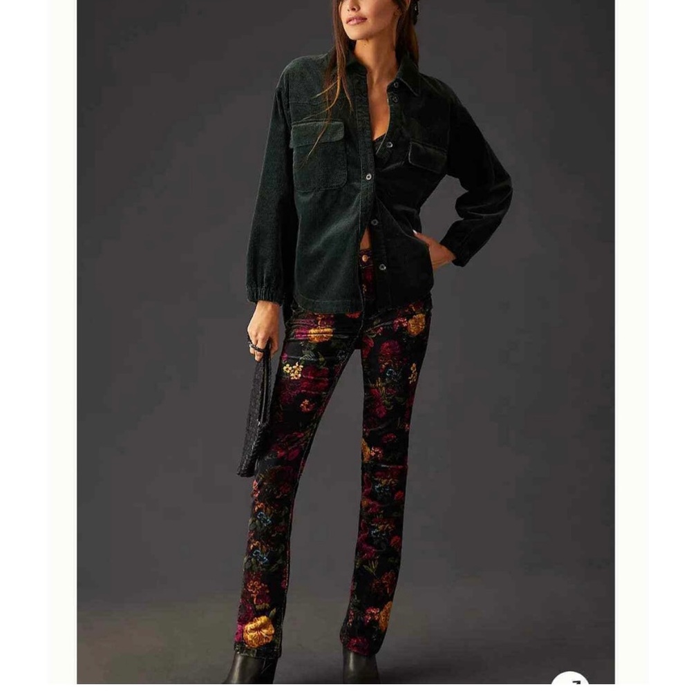 Pilcro Anthropologie mid-rise velvet jeans